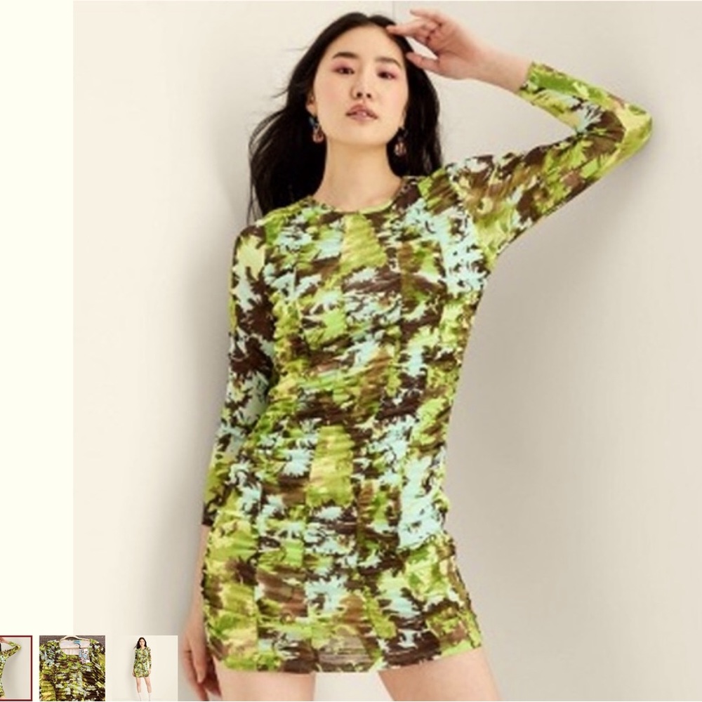 2/$30 New Future Collective Gabriella Karefa Johnson tropical green dress L